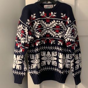 Varsity by Savile Row medium cotton winter sweater!